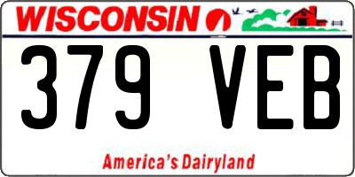 WI license plate 379VEB