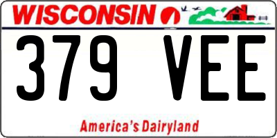 WI license plate 379VEE