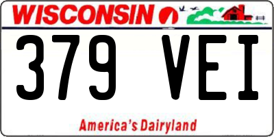 WI license plate 379VEI