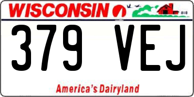WI license plate 379VEJ