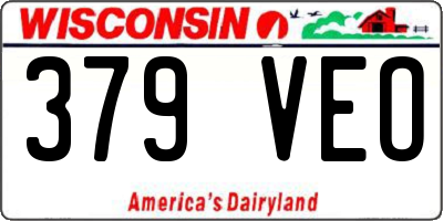 WI license plate 379VEO