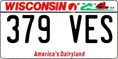 WI license plate 379VES