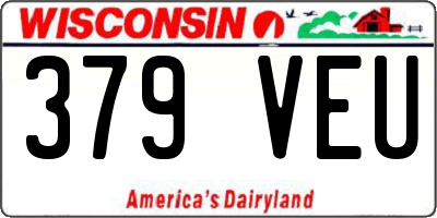 WI license plate 379VEU