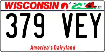 WI license plate 379VEY