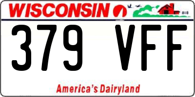 WI license plate 379VFF