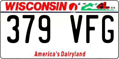 WI license plate 379VFG