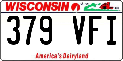 WI license plate 379VFI