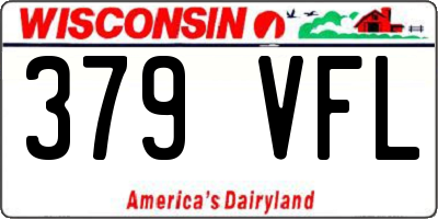 WI license plate 379VFL