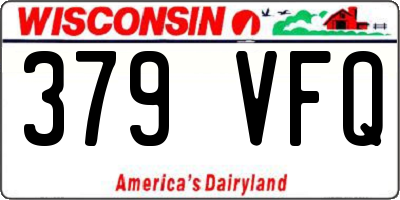 WI license plate 379VFQ