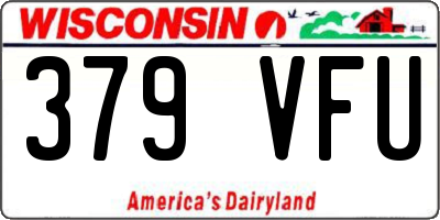 WI license plate 379VFU
