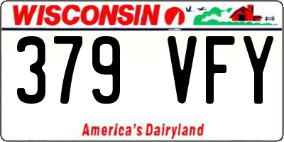 WI license plate 379VFY