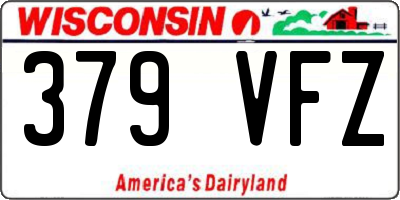 WI license plate 379VFZ