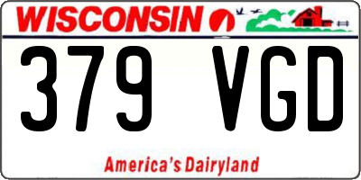 WI license plate 379VGD