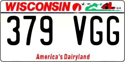 WI license plate 379VGG