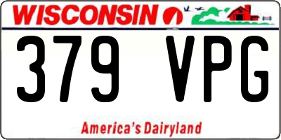 WI license plate 379VPG