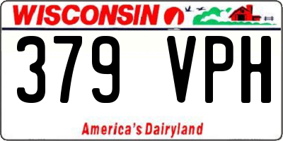 WI license plate 379VPH
