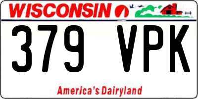 WI license plate 379VPK
