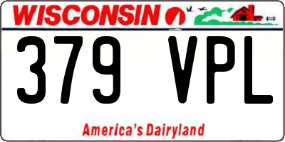 WI license plate 379VPL