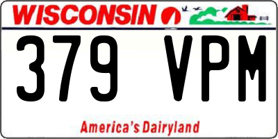 WI license plate 379VPM