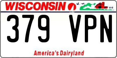 WI license plate 379VPN