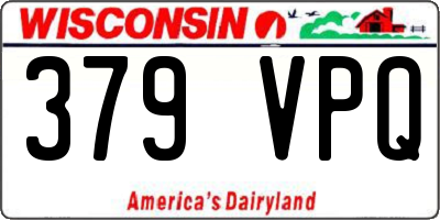 WI license plate 379VPQ