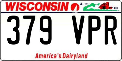 WI license plate 379VPR