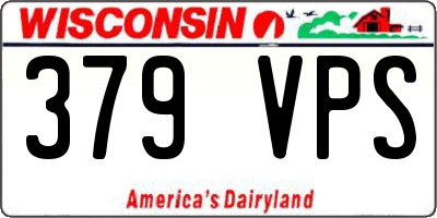WI license plate 379VPS