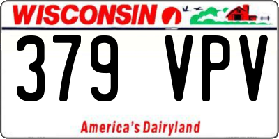 WI license plate 379VPV