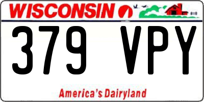 WI license plate 379VPY