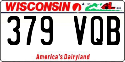 WI license plate 379VQB