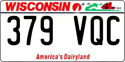 WI license plate 379VQC