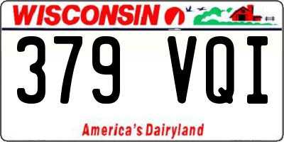 WI license plate 379VQI