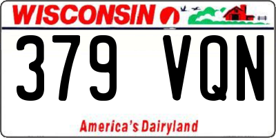 WI license plate 379VQN