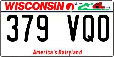 WI license plate 379VQO