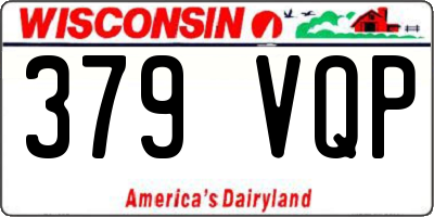 WI license plate 379VQP
