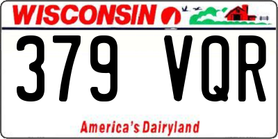 WI license plate 379VQR