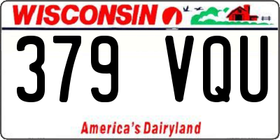 WI license plate 379VQU
