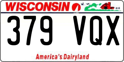 WI license plate 379VQX