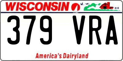WI license plate 379VRA