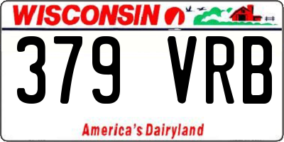 WI license plate 379VRB