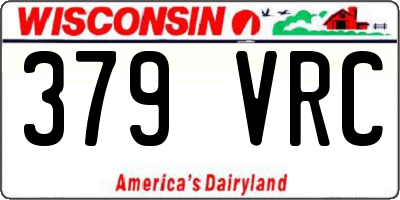 WI license plate 379VRC