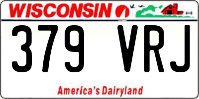 WI license plate 379VRJ