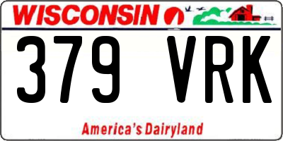 WI license plate 379VRK