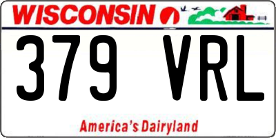 WI license plate 379VRL