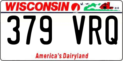 WI license plate 379VRQ