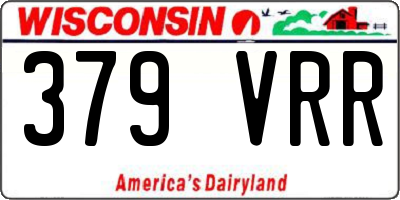 WI license plate 379VRR