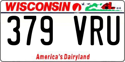 WI license plate 379VRU