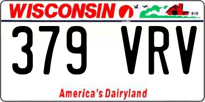 WI license plate 379VRV