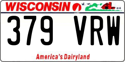 WI license plate 379VRW