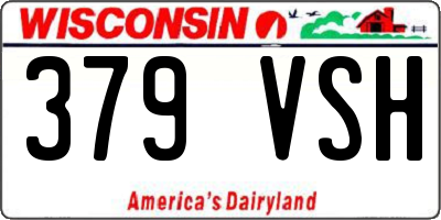 WI license plate 379VSH